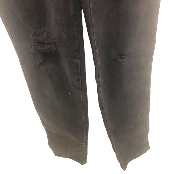 NWT Old Navy SIZE 6 TALL Distressed Festival Farmers Black Women’s Jean Overalls - Picture 6 of 15